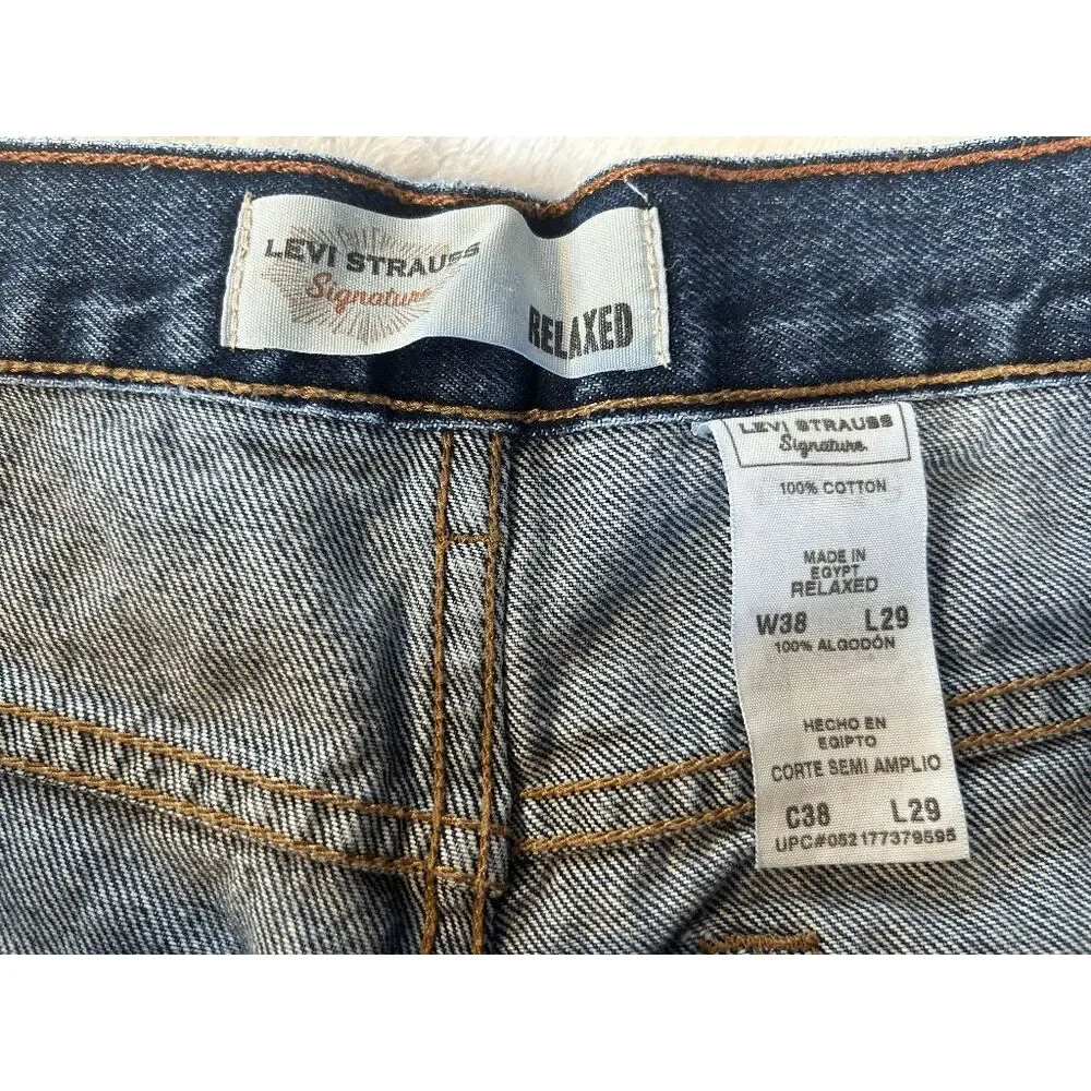 Levi Strauss Signature Jean Lot of Two Size W38 X L29 Relaxed & Regular Fit